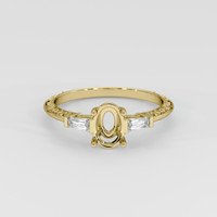 14K Yellow Gold Antique Style Ring Setting Image