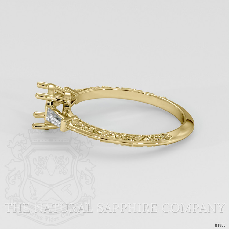 14K Yellow Gold Antique Style Ring Setting