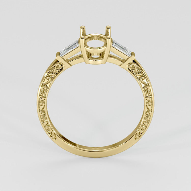 14K Yellow Gold Antique Style Ring Setting
