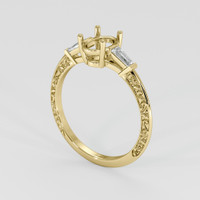 18K Yellow Gold Antique Style Ring Setting Video