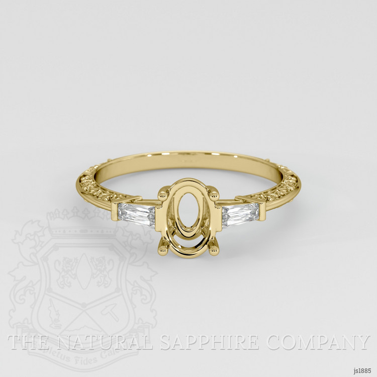 18K Yellow Gold Antique Style Ring Setting