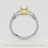 14K Yellow & White Antique Style Ring Setting Image