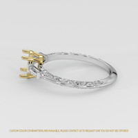 18K Yellow & White Antique Style Ring Setting Image