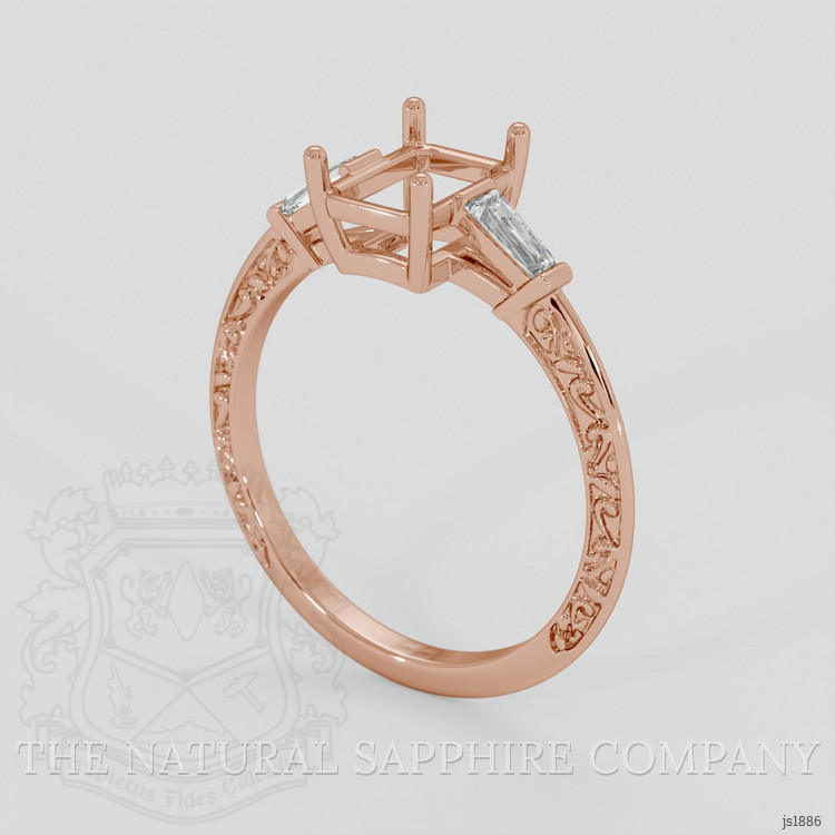 14K Rose Gold Antique Style Ring Setting