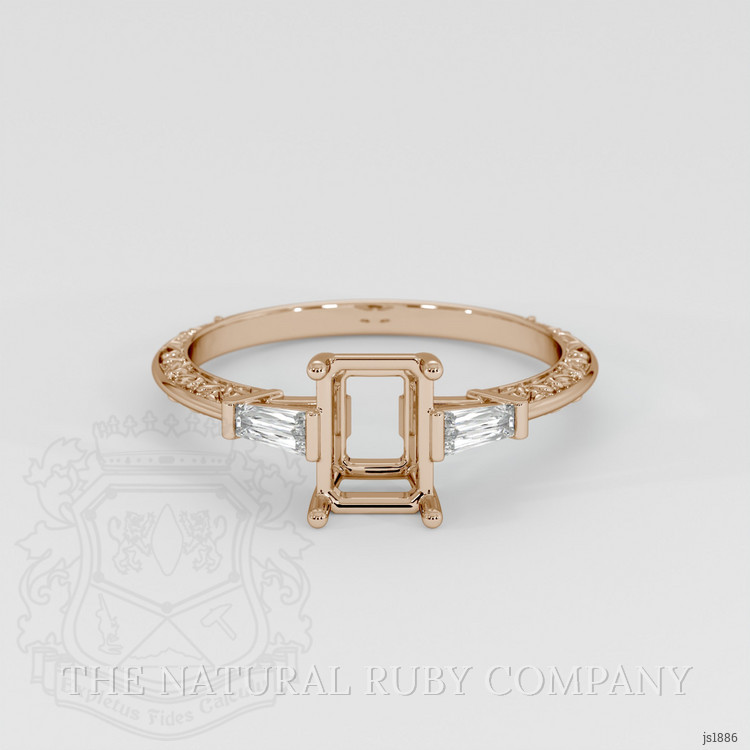 14K Rose Gold Antique Style Ring Setting