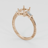 18K Rose Gold Antique Style Ring Setting Video