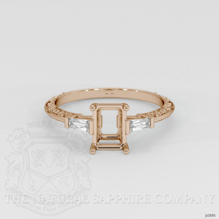 18K Rose Gold Antique Style Ring Setting