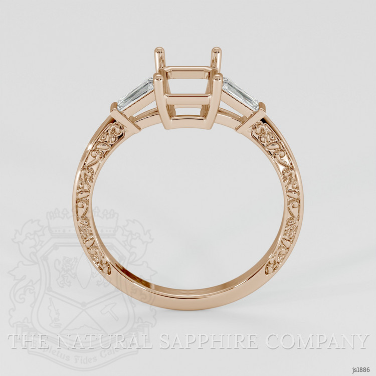 18K Rose Gold Antique Style Ring Setting