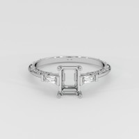10K White Gold Antique Style Ring Setting Image