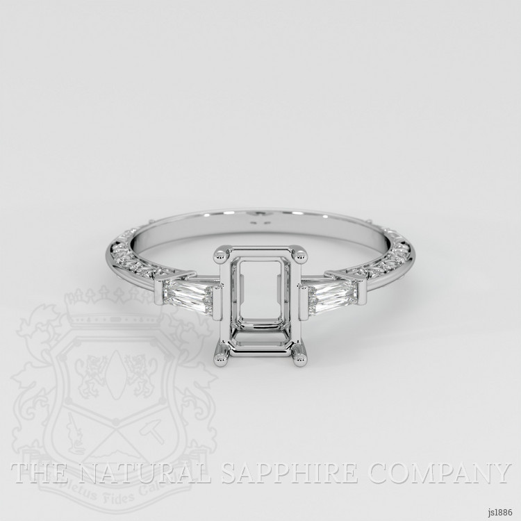 18K White Gold Antique Style Ring Setting
