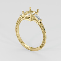 14K Yellow Gold Antique Style Ring Setting Video