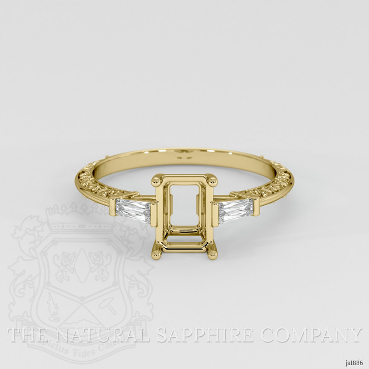 14K Yellow Gold Antique Style Ring Setting