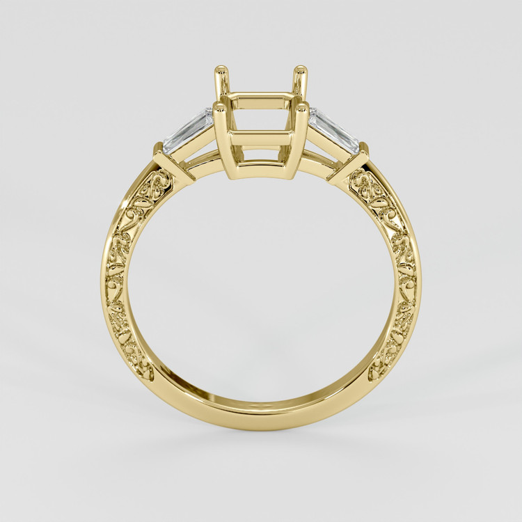 14K Yellow Gold Antique Style Ring Setting