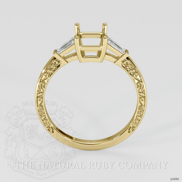 14K Yellow Gold Antique Style Ring Setting