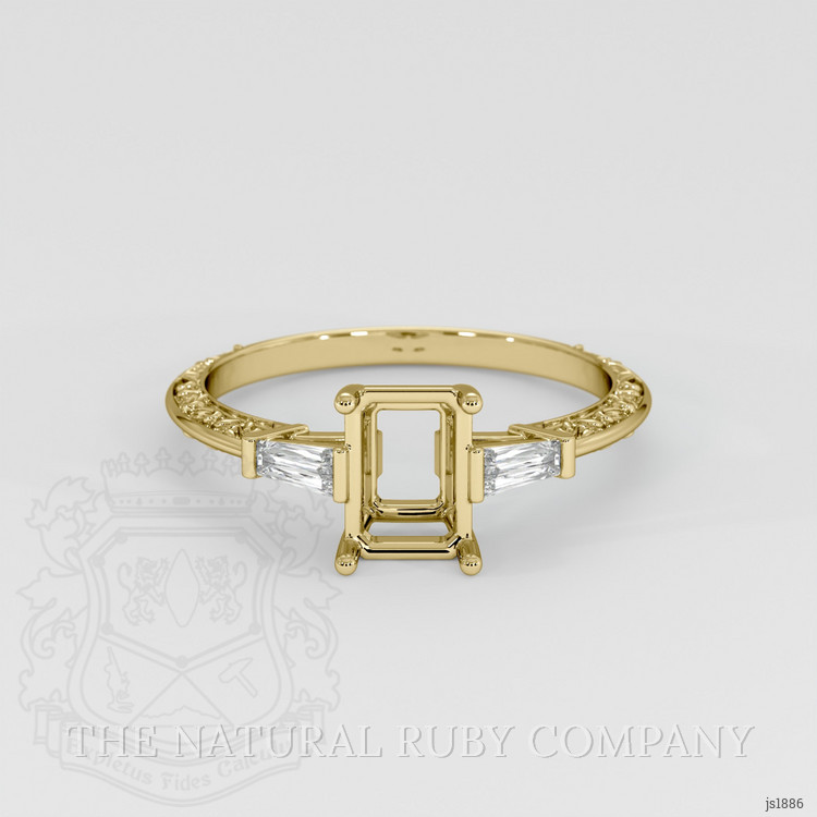 18K Yellow Gold Antique Style Ring Setting