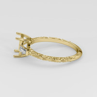18K Yellow Gold Antique Style Ring Setting Image