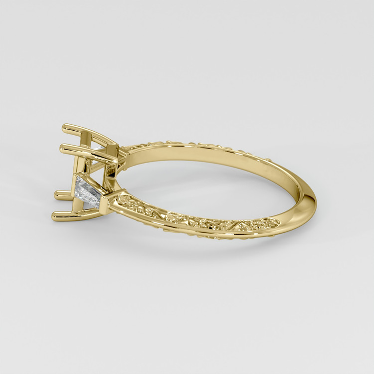 18K Yellow Gold Antique Style Ring Setting