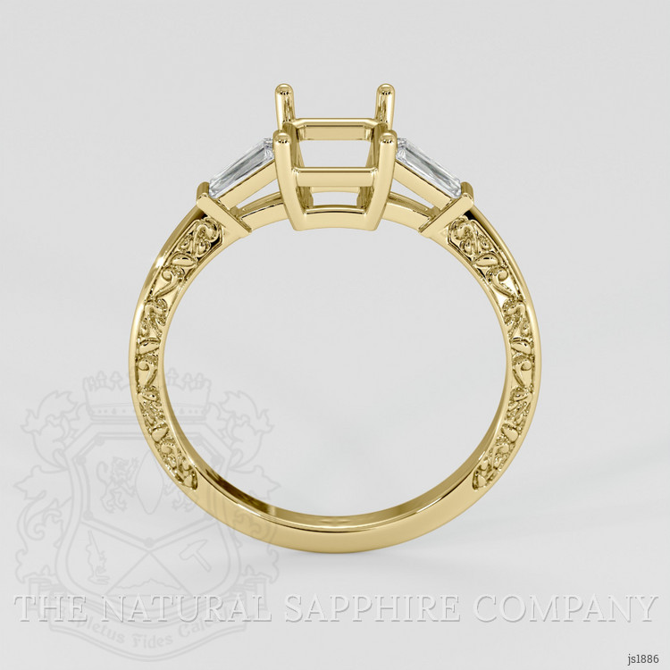 18K Yellow Gold Antique Style Ring Setting