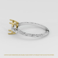 18K Yellow & White Antique Style Ring Setting Image