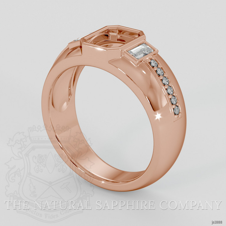 14K Rose Gold Pave Ring Setting