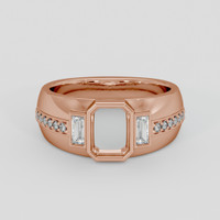 14K Rose Gold Pave Ring Setting Image