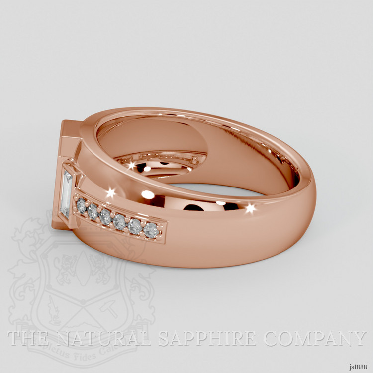 14K Rose Gold Pave Ring Setting