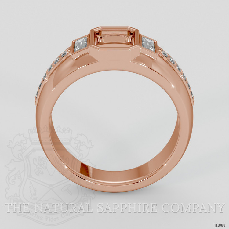 14K Rose Gold Pave Ring Setting