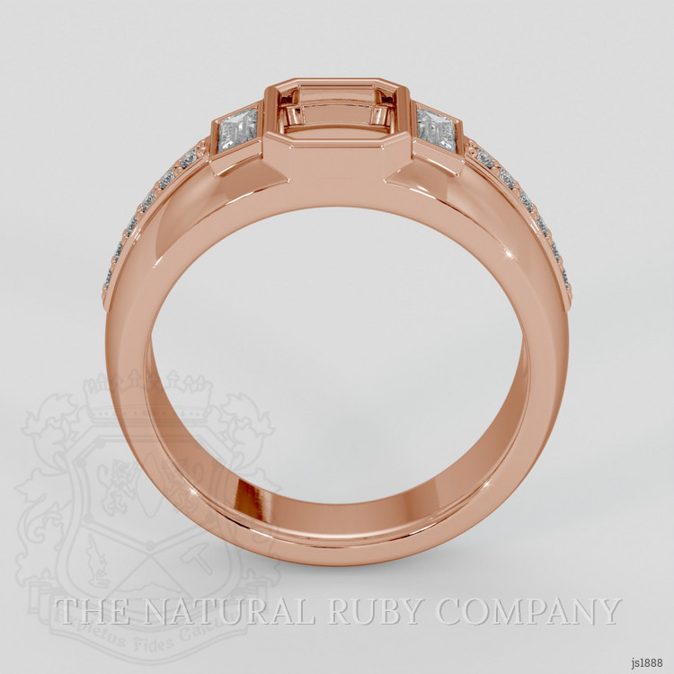 14K Rose Gold Pave Ring Setting