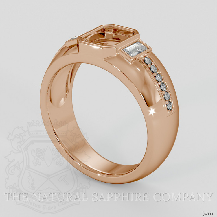 18K Rose Gold Pave Ring Setting