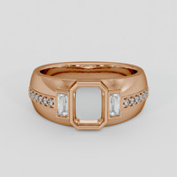 18K Rose Gold Pave Ring Setting Image