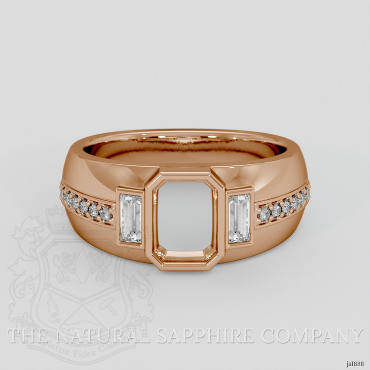 18K Rose Gold Pave Ring Setting