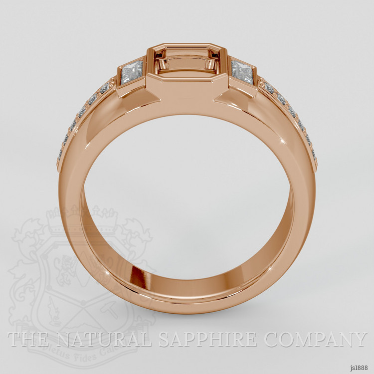 18K Rose Gold Pave Ring Setting