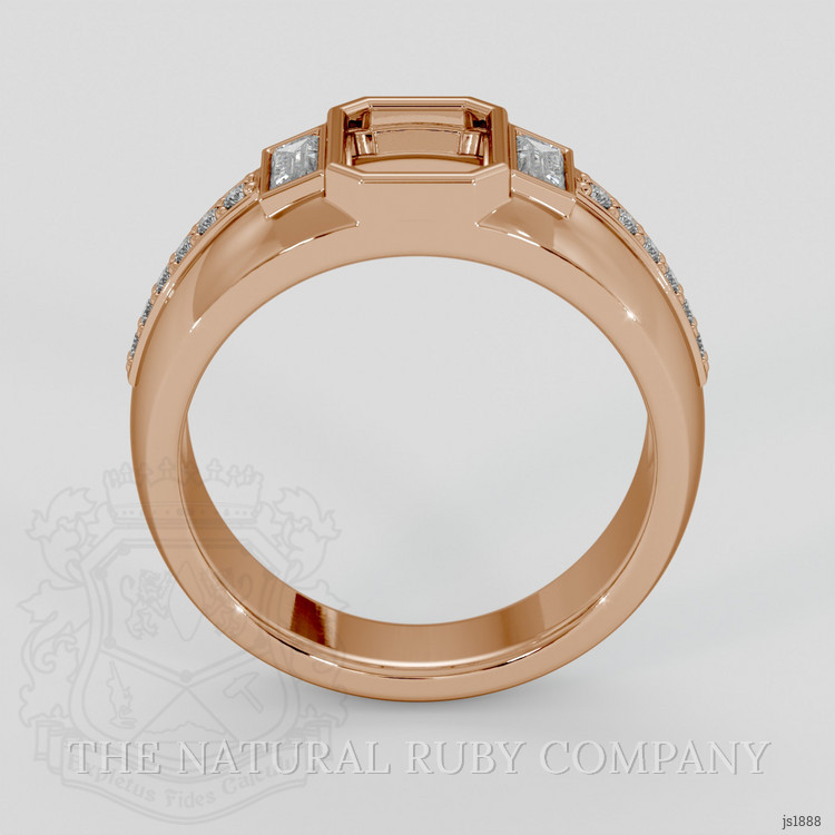 18K Rose Gold Pave Ring Setting