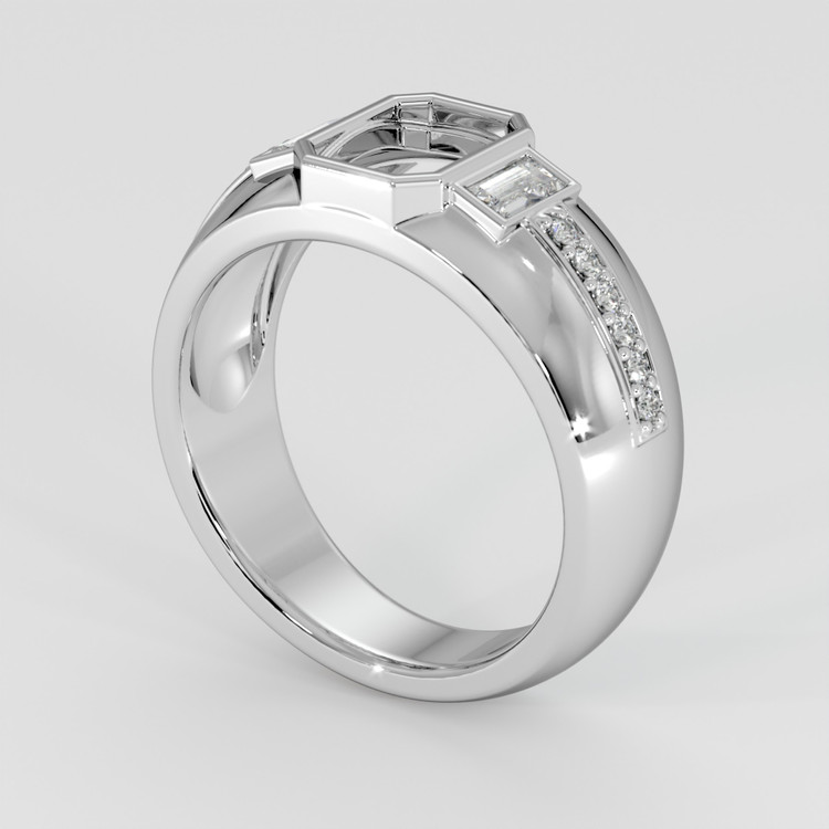 18K White Gold Pave Ring Setting