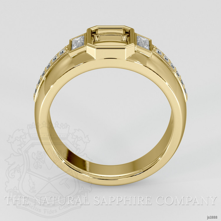 14K Yellow Gold Pave Ring Setting