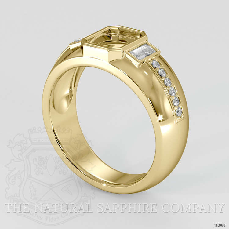 18K Yellow Gold Pave Ring Setting