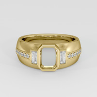 18K Yellow Gold Pave Ring Setting Image