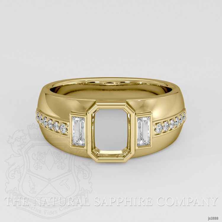18K Yellow Gold Pave Ring Setting
