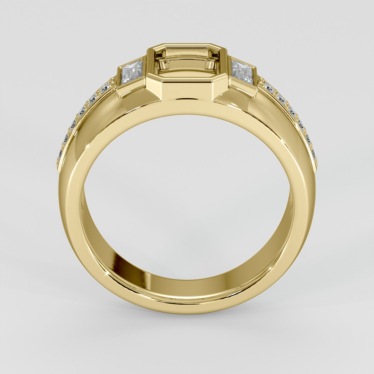 18K Yellow Gold Pave Ring Setting