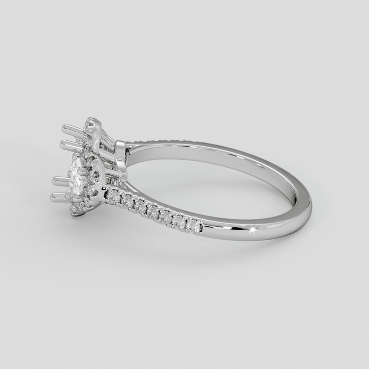 Platinum 950 Three Stone Ring Setting