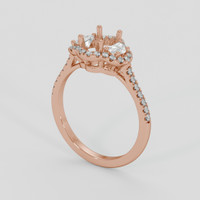 14K Rose Gold Three Stone Ring Setting Video