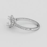 14K White Gold Three Stone Ring Setting Image