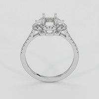 18K White Gold Three Stone Ring Setting Image