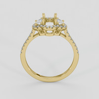 18K Yellow Gold Three Stone Ring Setting Image