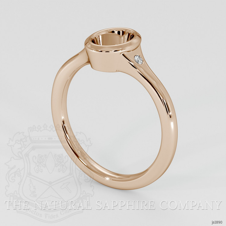 14K Rose Gold Three Stone Ring Setting
