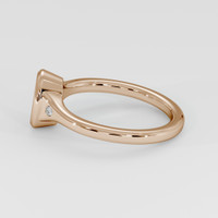 14K Rose Gold Three Stone Ring Setting Image