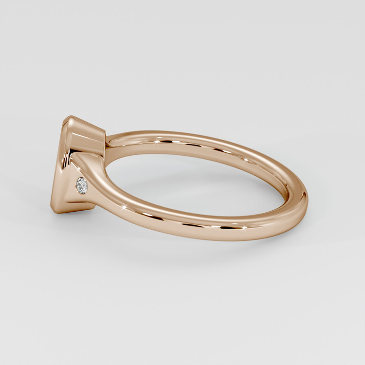14K Rose Gold Three Stone Ring Setting
