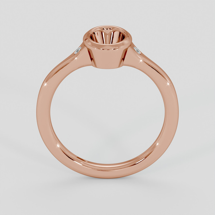 14K Rose Gold Men's Ring Setting