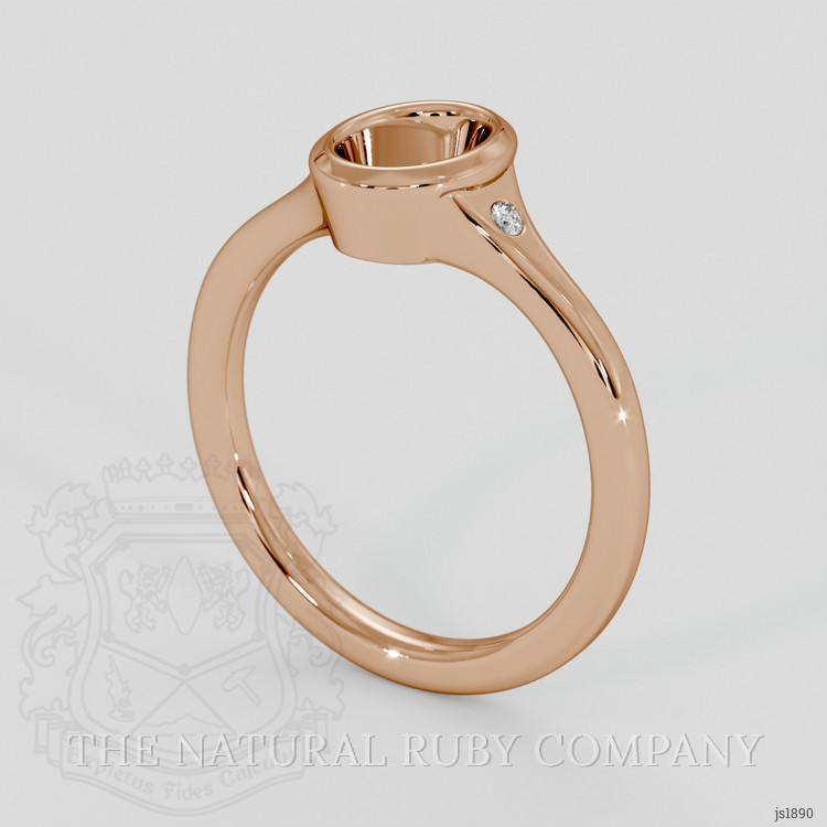 18K Rose Gold Three Stone Ring Setting