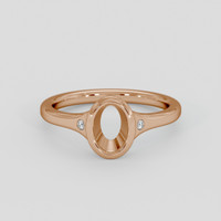 18K Rose Gold Men's Ring Setting Image